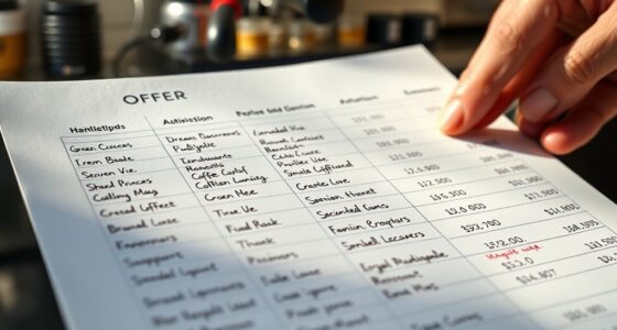 interpreting coffee offer sheets