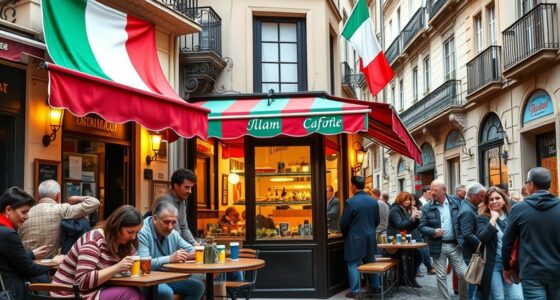 italian emigrants drink espresso