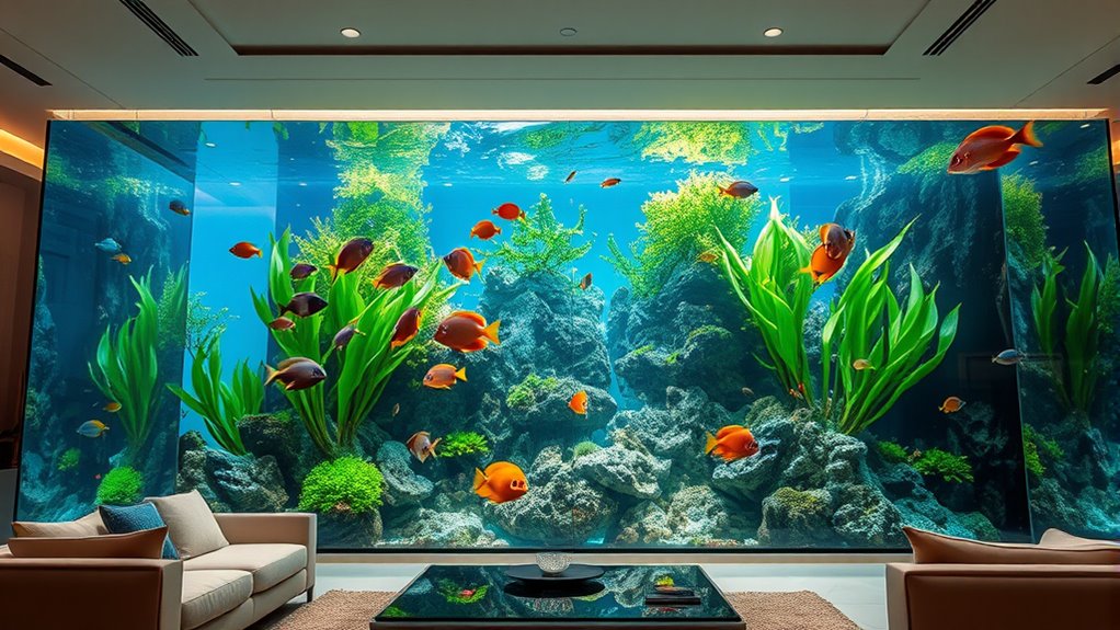 luxury home aquarium showcase