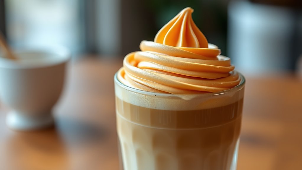 master whisking for froth