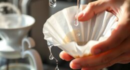 rinse filter to prevent paper taste