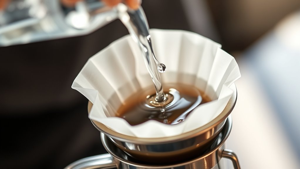 rinse filters at proper temperature