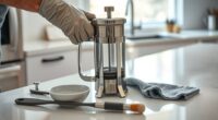 safe french press cleaning