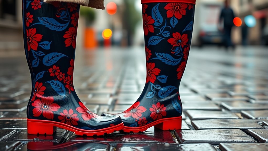 stylish waterproof rain boots