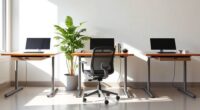 top cable managed sit stand desks