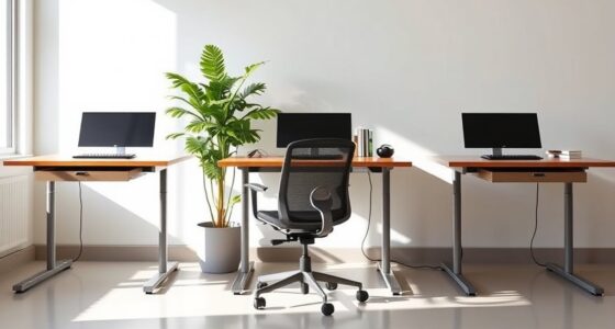 top cable managed sit stand desks