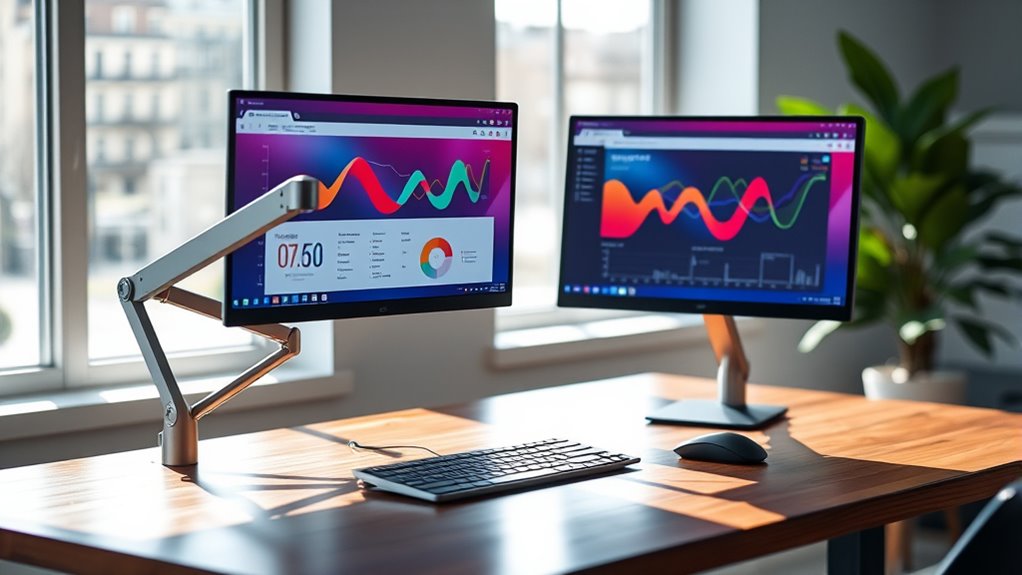 top dual monitor mounts