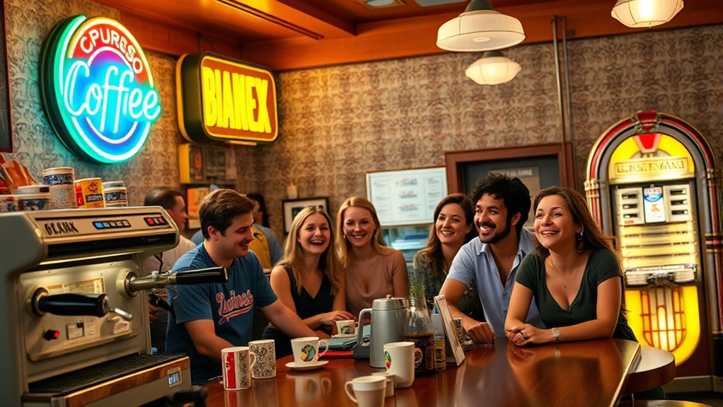 tv sitcom coffee shop icons