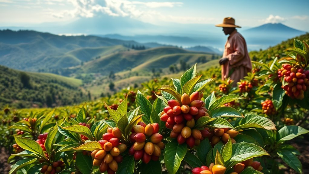 ugandan coffee harvesting and roasting
