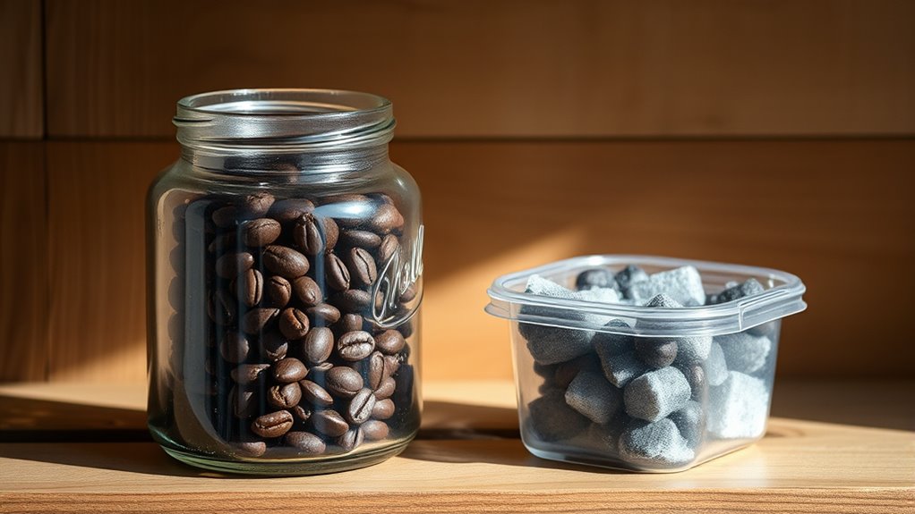 use airtight opaque containers
