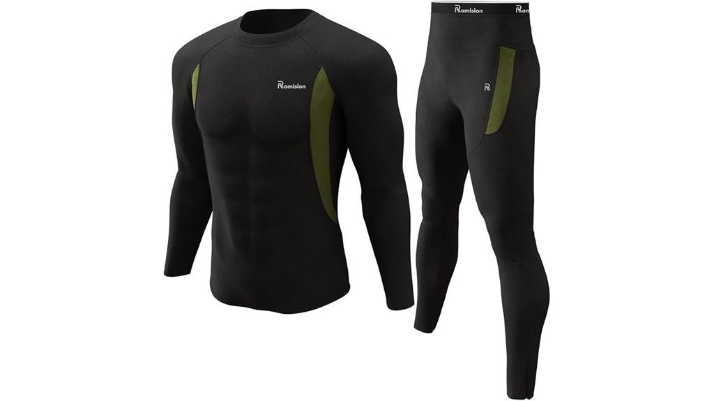 men s fleece lined base layer