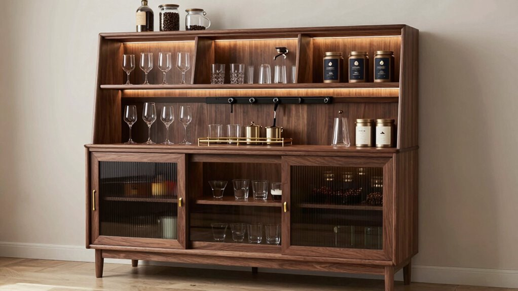bar cabinet size style features