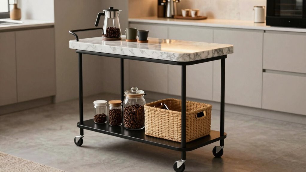choosing functional versatile coffee cart