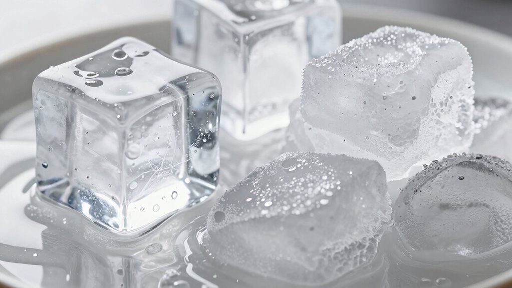 clear dense slow melting ice