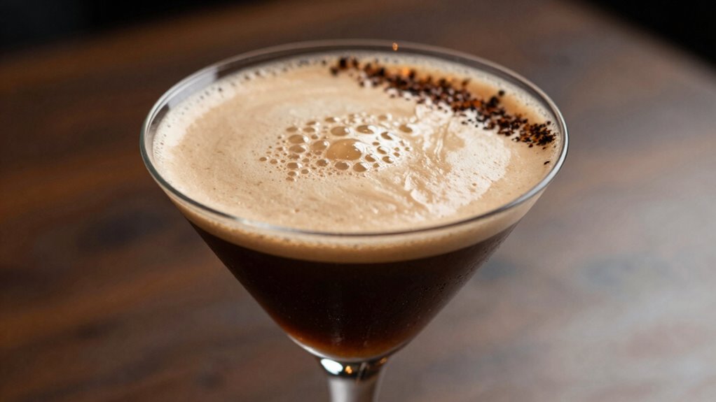 fresh espresso creates foam