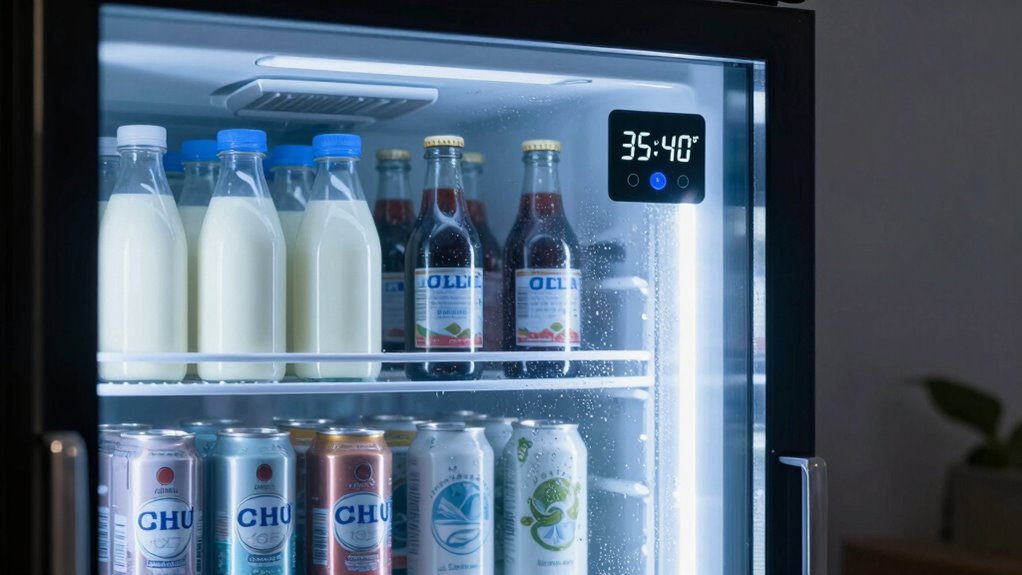 optimal beverage fridge temperatures