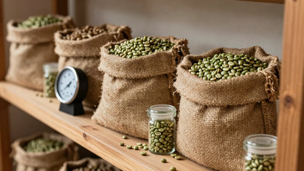 optimal green coffee storage