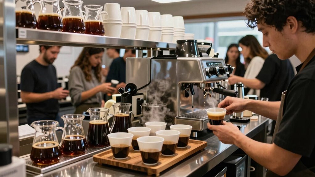 organized large coffee station