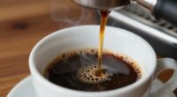 perfectly brewed dark espresso