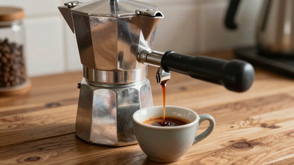 portable manual espresso brewing