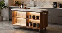top coffee cart storage