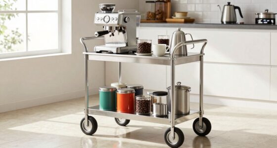 top coffee cart storage