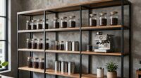 top coffee station shelving
