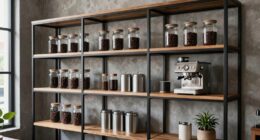 top coffee station shelving