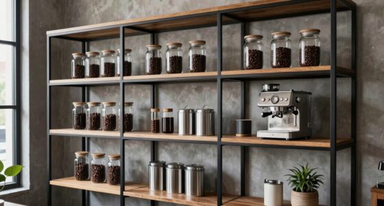 top coffee station shelving