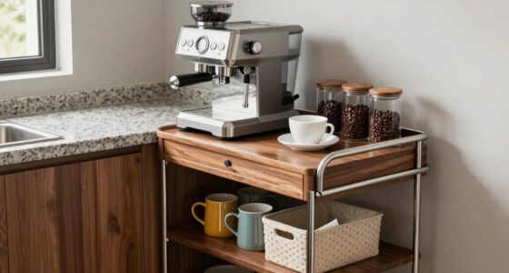 top coffee station storage carts