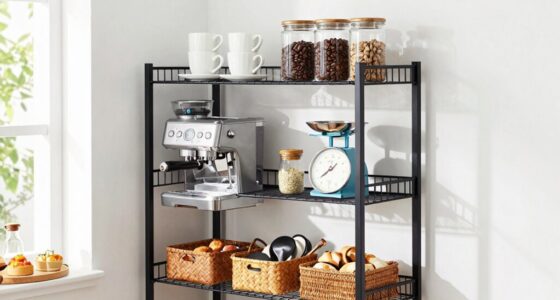 top coffee station storage