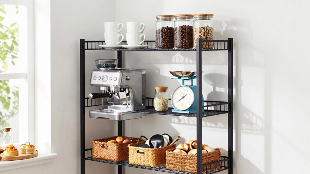 top coffee station storage
