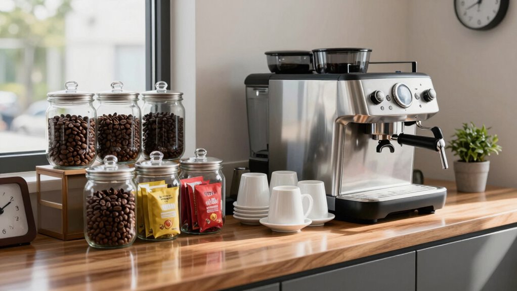 balanced office coffee routines