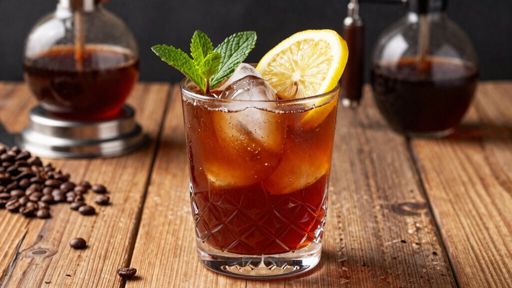 coffee infused vinegar mocktail blend