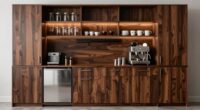 coffee station with fridge