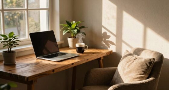 cozy remote work space