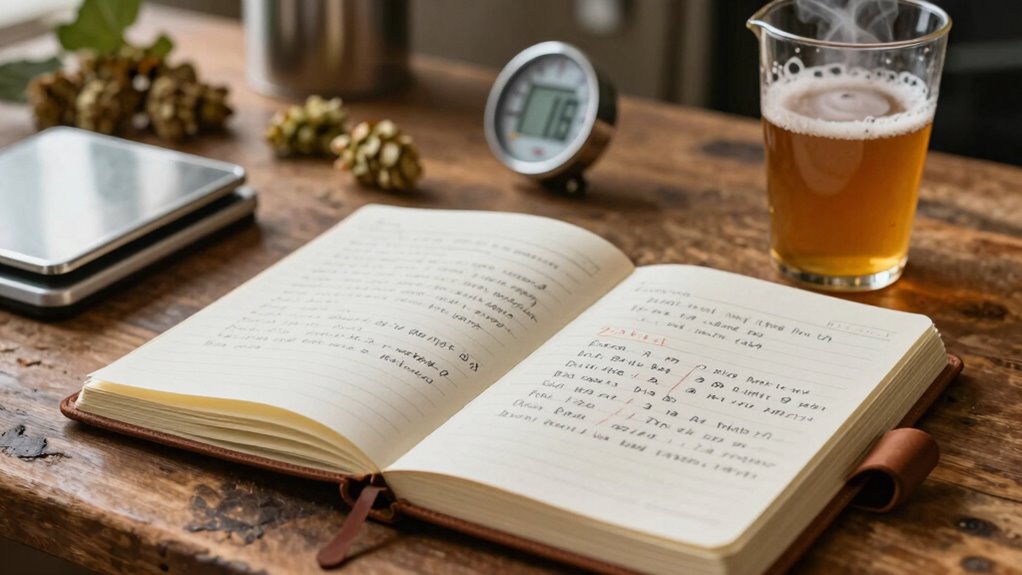 detailed brewing record keeping