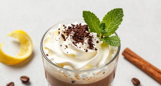 elegant coffee garnish ideas
