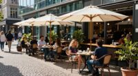 outdoor coffee enhances urban ambiance