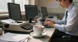persistent newsroom coffee scenes