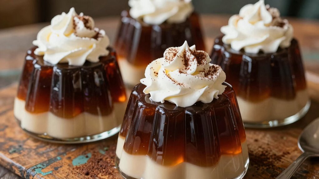 retro coffee jelly dessert