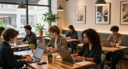 shared workspace coffee shops