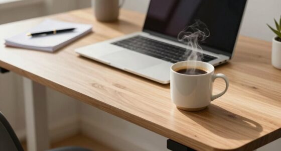 standing desk coffee routine