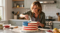 Martha Stewart Serves Huge American Flag Cake with 250 Pieces for Founding Father-Themed Party