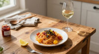 Spaghetti Con Colatura Di Alici, ’Nduja, Limone E Pomodorini Gialli