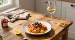 Spaghetti Con Colatura Di Alici, ’Nduja, Limone E Pomodorini Gialli