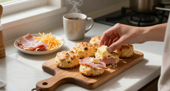 Ham And Cheese Butter-Swim Biscuits