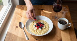 Orzotto Al Formaggio, Speck E Frutti Di Bosco