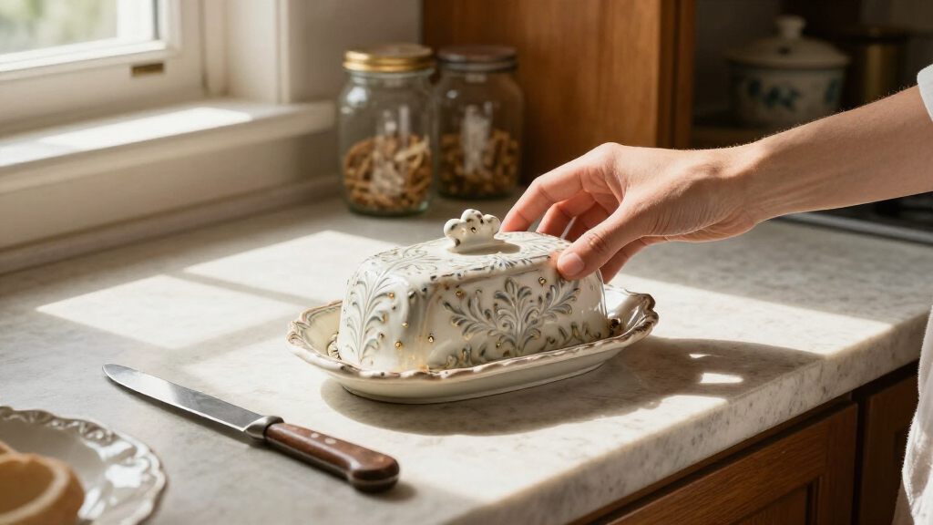 This Ceramic Butter Dish Looks Like An Antique Family Heirloom
